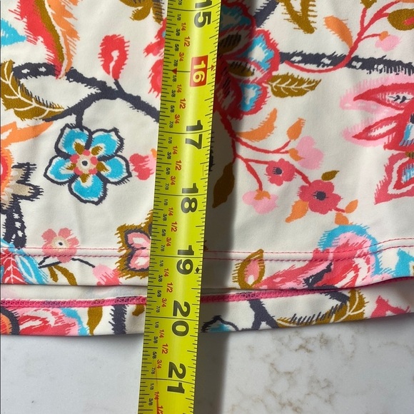 Free Country Tankini Top Pink and Aqua Floral Beach Swim Vacation Size Small - Picture 8 of 10